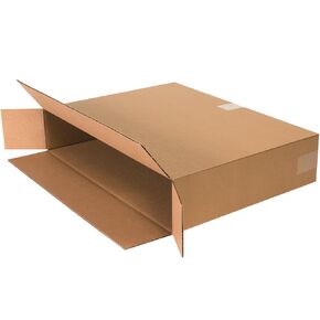 Aviditi 24518FOL Side Loading Corrugated Cardboard Box 24" L x 5" W x 18" H, Kraft, for Shipping, Packing and Moving (Pack of 25)