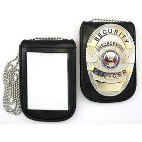 Hero's Pride Universal Badge Holder ID Case - Magnetic Closure - U-Shape - 3" x 4.5" - Badge Not Included