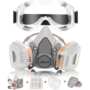 Respirator Mask Zelbuck Dustproof Face Cover Half Facepiece Reusable Face Cover Professional Half Face Paint Cover in Kuwait
