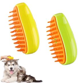 Steamy Cat Brush - 3-in-1 Self-Cleaning Grooming Tool for Cats and Dogs, Cat Steamer Brush for Massage - Removes Tangled And Loose Hair
