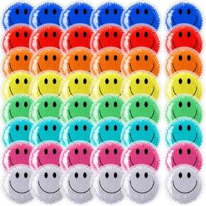 48 قطعة من عبوات الثلج سمايل بو بوو، عبوات صغيرة من الجل الساخن والبارد، عبوات ثلج دائرية قابلة لإعادة الاستخدام، عبوة ثلج متعددة الألوان، ضغط بارد لتخفيف آلام الأسنان، 4 × 4 بوصات in Kuwait