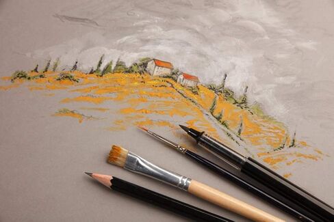 Clairefontaine - المرجع 96538C - لوحة ورق لاصقة متعددة التقنيات من Paint'ON (40 ورقة) - مقاس A5، ورق ثقيل الوزن 250 جرامًا للمتر المربع، ورق ملون طبيعي، خالي من الأحماض، درجة حموضة محايدة in Saudi Arabia