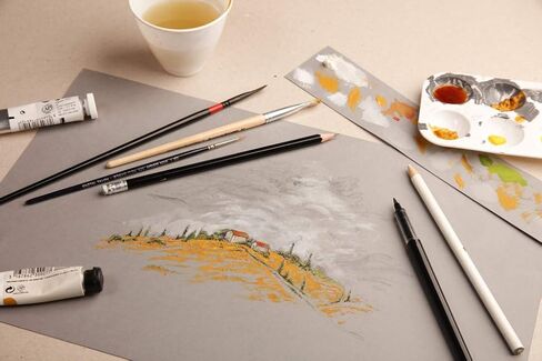Clairefontaine - المرجع 96538C - لوحة ورق لاصقة متعددة التقنيات من Paint'ON (40 ورقة) - مقاس A5، ورق ثقيل الوزن 250 جرامًا للمتر المربع، ورق ملون طبيعي، خالي من الأحماض، درجة حموضة محايدة in Saudi Arabia
