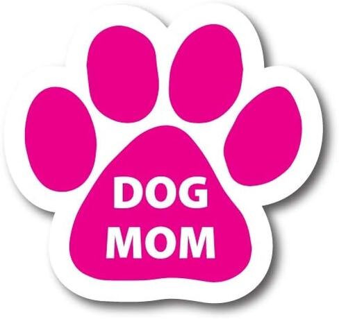 Magnet Me Up: ملصق مغناطيسي مطبوع عليه Dog Mom Pink - 5 بوصات - مغناطيس سيارات عالي التحمل - أظهر حبك للكلاب - مثالي للسيارات والشاحنات وسيارات الدفع الرباعي - مثالي لعشاق الحيوانات الأليفة in Kuwait