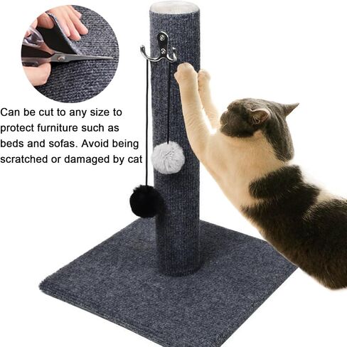 Cat Scratching Mat 11.8"x11.8" 2Pcs Cat Carpet Self-Adhesive Replacement Cat Wall Furniture Cat Scratch Furniture Protector Cat Couch Protector Cat Scratch Carpet (Grey) in Saudi Arabia