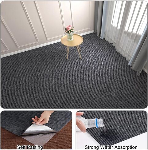 Cat Scratching Mat 11.8"x11.8" 2Pcs Cat Carpet Self-Adhesive Replacement Cat Wall Furniture Cat Scratch Furniture Protector Cat Couch Protector Cat Scratch Carpet (Grey) in Saudi Arabia