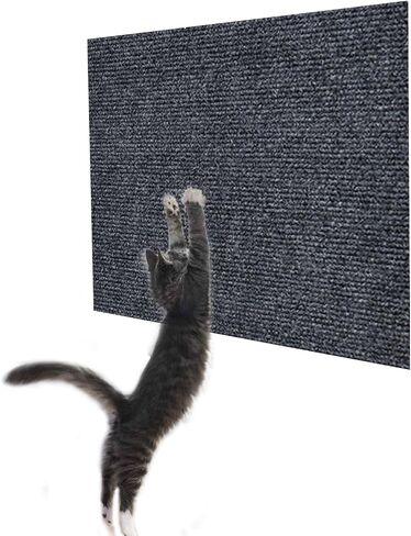 Cat Scratching Mat 11.8"x11.8" 2Pcs Cat Carpet Self-Adhesive Replacement Cat Wall Furniture Cat Scratch Furniture Protector Cat Couch Protector Cat Scratch Carpet (Grey) in Saudi Arabia