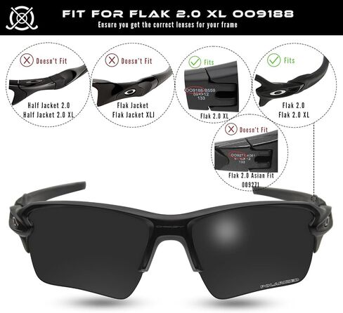 Replacement Lenses for Oakley Flak 2.0 XL OO9188 Sunglasses Polarized in Saudi Arabia