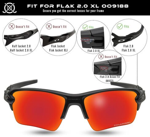 Replacement Lenses for Oakley Flak 2.0 XL OO9188 Sunglasses Polarized in Saudi Arabia