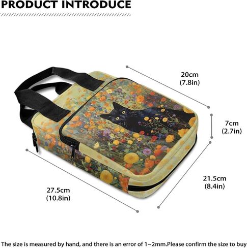 Black Cat Vintage Floral Pattern Bible Cover Bible Case Tote Bible Bag with Bookmark Bible Case for Women Men Bible Carrying Case Bible Tote Bag in Saudi Arabia