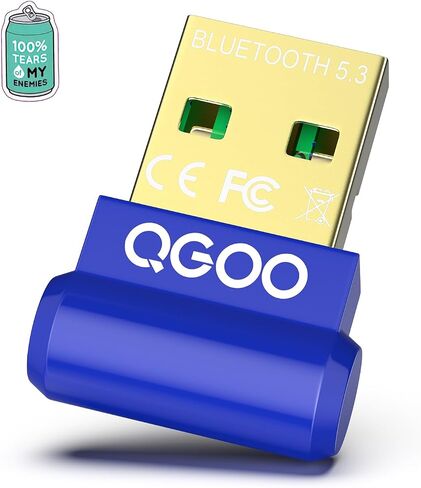 USB Bluetooth Adapter for PC - QGOO Bluetooth Dongle 5.3 EDR, Wireless Bluetooth Receiver for Desktop Computer Laptop Bluetooth Windows 8.1/10/11（blue-129） in Saudi Arabia