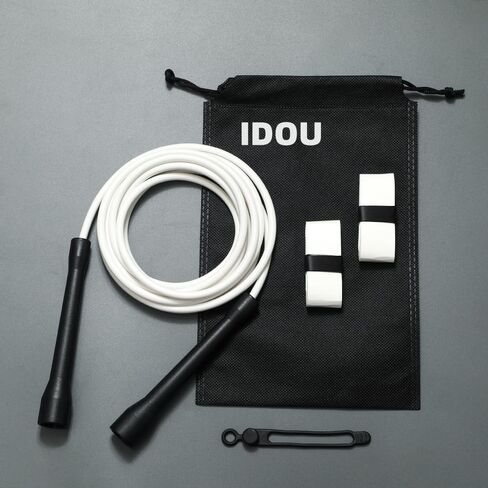 | White PVC Jump Ropes for Fitness 5MM | w/Unbreakable ABS Handles/Indoor/Outdoor Adjustable Speed Jump Rope | Skipping Rope for Men & Women & Boxing Jump Rope in Saudi Arabia