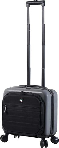 Mio Calcare Italy Hardside Spinner 14 Inch Companion Bag, Charcoal, One Size in Kuwait