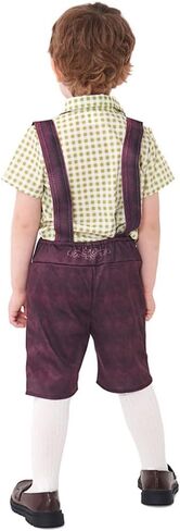 FYMNSI Kids Boys Oktoberfest Costume German Bavarian Lederhosen Shorts Halloween Cosplay Dress Up Beer Festival Outfit in Saudi Arabia