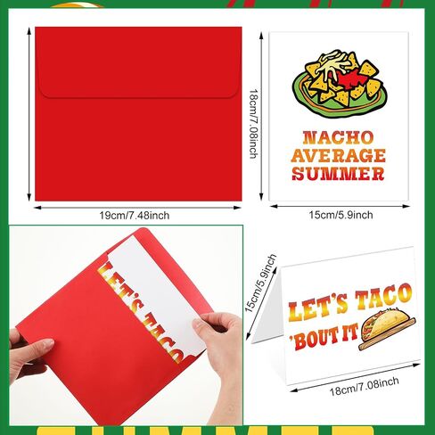 Pack of 12 Camp Greeting Card Summer Camping Cards with 12 Pcs Red Envelopes for Summer Party Office Classroom Students Family, 12 Styles in Saudi Arabia