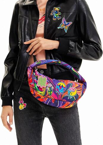 8 Pcs Trippy Iron on Patches Psychedelic Hippie Mushroom Mandala Sew on Embroidered Applique Repair Patch Colorful Boho Kidcore Aesthetic DIY Craft Accessories for Clothing Jacket Jeans Backpack Hat in Saudi Arabia