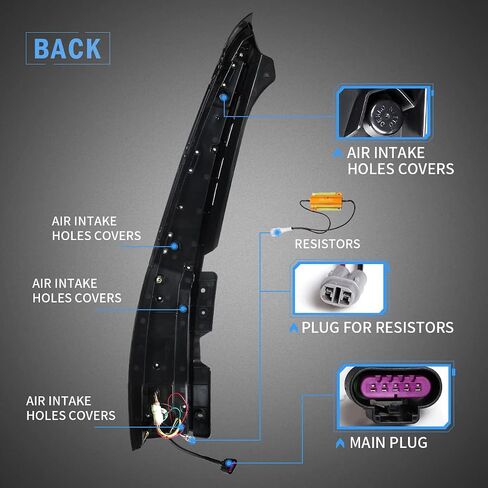 VLAND Led Tail Lights Compatible with Chevrolet Tahoe Suburban GMC Yukon 2007-2014, w/Dynamic Animation w/Yellow Turn Signal, 5 Pins with 5 Holes, Red Clear in Saudi Arabia