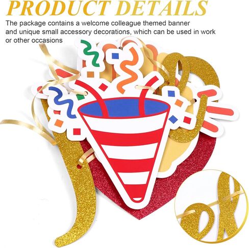 لافتة مرحبًا بك في الفريق، لافتة ترحيب باللون الأسود اللامع للموظف الجديد وزملاء العمل، لافتة بالونات ورقية وديكورات الرايات وديكورات حفلات المكتب وخلفية كشك الصور in Kuwait