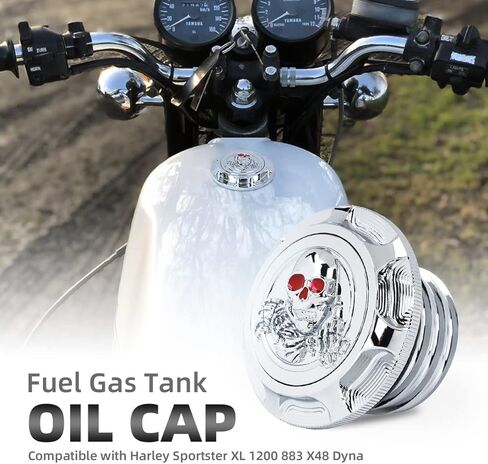 غطاء زيت خزان الوقود من الألومنيوم باستخدام الحاسب الآلي للدراجة النارية غطاء غاز الوقود الأسود متوافق مع Harley Dyna Sportster XL 883 1200 X48 in Kuwait