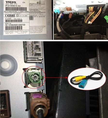 Vehicle Rear-View Backup Camera Car Parking Reverse Waterproof Cameras for Volvo S80 S80L S90 S40 S40L S60 S60L C30 C70 V60 XC90 XC60 XC70 V40R (Style1 - One Screw Hole) in Saudi Arabia