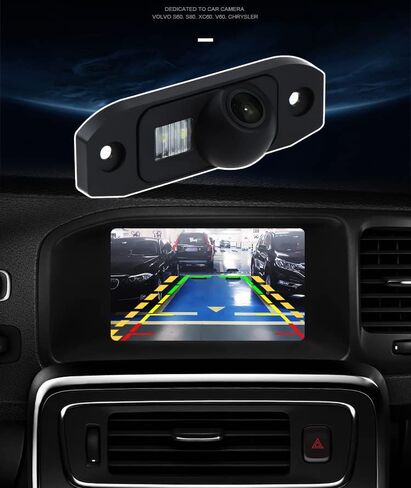 Vehicle Rear-View Backup Camera Car Parking Reverse Waterproof Cameras for Volvo S80 S80L S90 S40 S40L S60 S60L C30 C70 V60 XC90 XC60 XC70 V40R (Style1 - One Screw Hole) in Saudi Arabia
