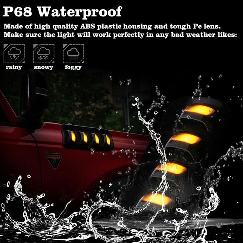 LED Side Marker Lights Turn Signal Lights Compatible with Ford Bronco Accessories 2021-2024, 2PCS (Not for Bronco Sport and Raptor Style) in Saudi Arabia