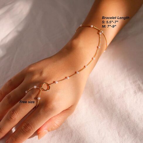 Long tiantian Ring Bracelet Hand Chain Bracelet Finger Ring for Women Girls Rhinestone Hand Chain Ring Bracelets for Women Trendy Stuff in Saudi Arabia