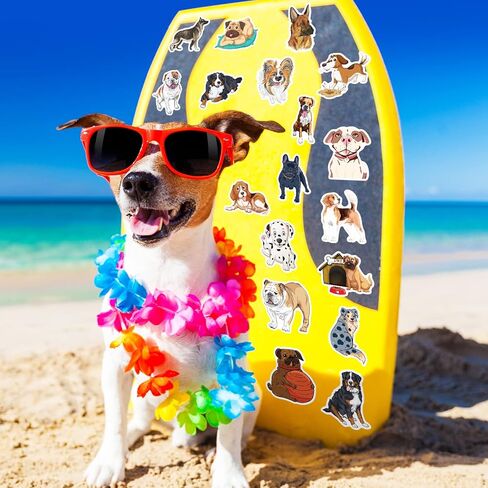 300 قطعة من ملصقات الكلاب، ملصقات لطيفة للكلاب والمراهقين والأطفال والمراهقين والبالغين، ملصقات مقاومة للماء من الفينيل لسلالات الكلاب هدية لمحبي الكلاب، ديكور لحفلات أعياد الميلاد in Kuwait