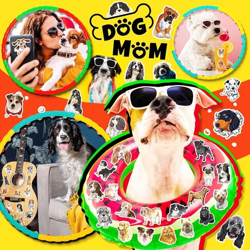 300 قطعة من ملصقات الكلاب، ملصقات لطيفة للكلاب والمراهقين والأطفال والمراهقين والبالغين، ملصقات مقاومة للماء من الفينيل لسلالات الكلاب هدية لمحبي الكلاب، ديكور لحفلات أعياد الميلاد in Kuwait