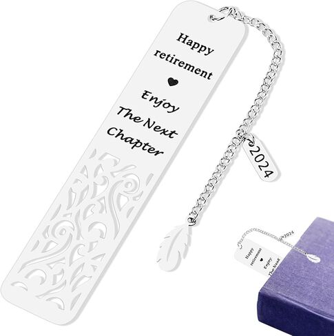 Bookmark, Stainless Steel Bookmark, Retirement Gifts for Woman Men 2024 Retirement Bookmark Gift, Appreciation Gifts for Coworkers, Teacher Nurse Colleague Appreciation Gifts for Retired. in Saudi Arabia