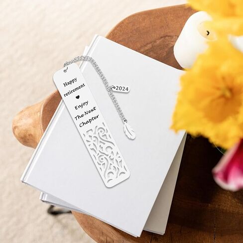 Bookmark, Stainless Steel Bookmark, Retirement Gifts for Woman Men 2024 Retirement Bookmark Gift, Appreciation Gifts for Coworkers, Teacher Nurse Colleague Appreciation Gifts for Retired. in Saudi Arabia