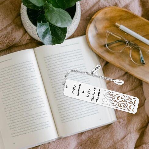 Bookmark, Stainless Steel Bookmark, Retirement Gifts for Woman Men 2024 Retirement Bookmark Gift, Appreciation Gifts for Coworkers, Teacher Nurse Colleague Appreciation Gifts for Retired. in Saudi Arabia
