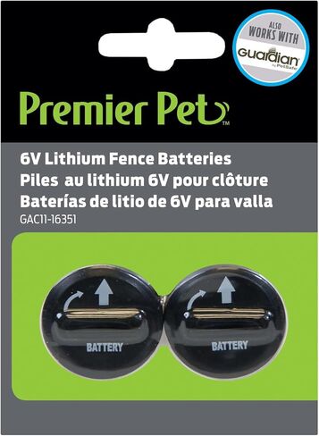 Lithium Batteries for Dog Collars and Fences - 6V, 2-Pack, Long-Lasting, Compatible with Premier Pet Brand Battery-Operated Collars in Saudi Arabia