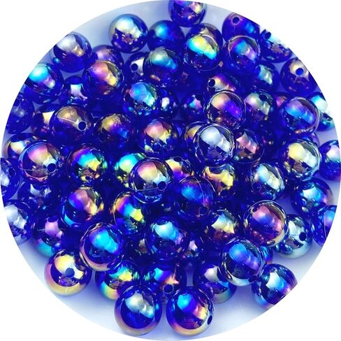 1800 PCS 4mm Acrylic Round Beads Clear AB Colors Bubble Spacer Beads Loose Craft Beads for DIY Jewelry Making Bracelet Necklace Earring Ornament Wind Chimes Key Chains(Light Purple AB) in Kuwait