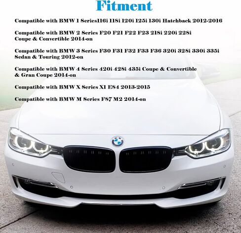 قبعات غطاء مرآة متوافقة مع سلسلة BMW 3 (F20 F22 F23 F30 F31 F32 F33 F36 F87 M2 X1 E84) 2 قطعة in Kuwait