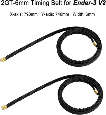 حزام توقيت 2GT-6mm - ملحقات الطابعة ثلاثية الأبعاد X Axis + Y Axis استبدال مجموعة حزام متزامن لـ Creality Ender 3 V2 in Kuwait