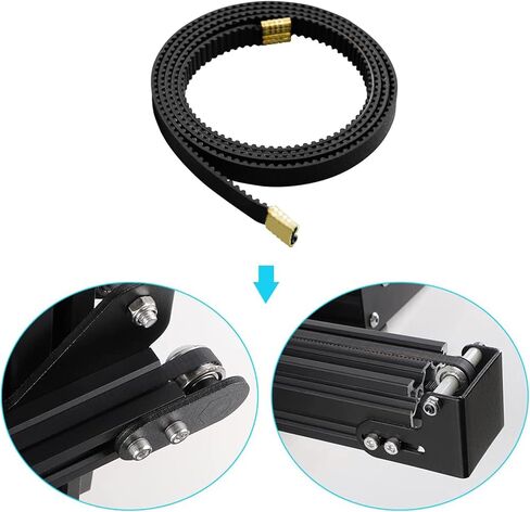 حزام توقيت 2GT-6mm - ملحقات الطابعة ثلاثية الأبعاد X Axis + Y Axis استبدال مجموعة حزام متزامن لـ Creality Ender 3 V2 in Kuwait