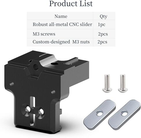 ترقية طقم الطاولة المعدنية المنزلقة Voron 0.2 CNC مع قطعتين من صواميل ومسامير على شكل حرف T - الحل الأمثل لإمالة الطارد الصغيرة Stealthburner Hotend ودقة محسنة in Kuwait