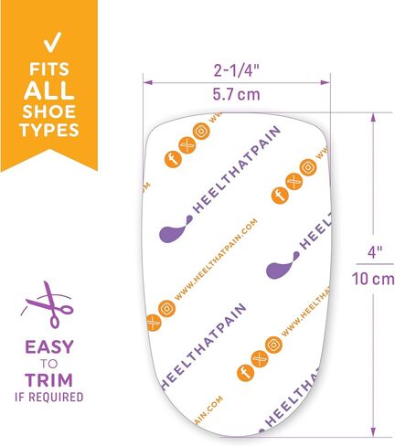 Heel That Pain Insole Sticky Tape (2 Pairs) Double Sided Tape for Heel Cups Shoe Insoles – Keeps Inserts in Place – One Size Fits Almost All in Saudi Arabia
