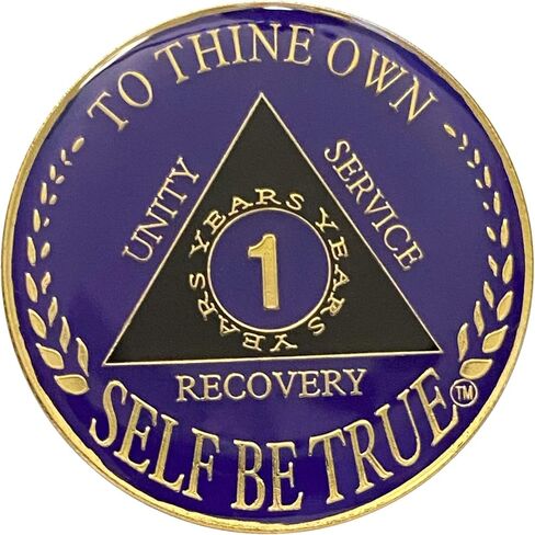 ميدالية مطلية باللون الذهبي AA لمدة عام واحد، رمز الاسترداد، رمز AA، مختوم من مادة الإيبوكسي الشفافة الثلاثية in Kuwait