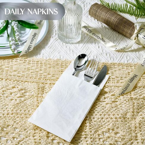 Vplus 600 Pack Paper Napkins Guest Towels Disposable Premium Quality 3-ply Dinner Napkins Disposable Soft, Absorbent, Party Napkins Wedding Napkins for Kitchen, Parties, Dinners or Events(Gold) in Kuwait