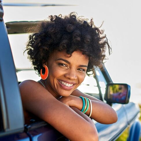 أقراط الرافية للنساء - 2.5 بوصة × 1.8 بوصة أقراط متعددة من الروطان أقراط بوهو أقراط الشاطئ أقراط هندسية من القش أقراط صيفية للفتيات أقراط متدلية in Kuwait