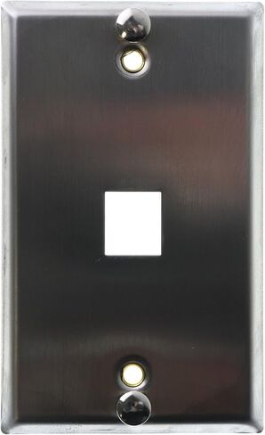 Leviton 4108W-SP QuickPort Telephone Wall Jack, Stainless Steel in Saudi Arabia