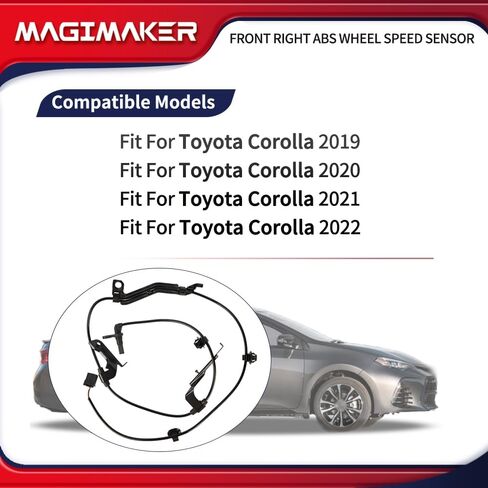مستشعر سرعة العجلات الأمامية اليسرى ABS متوافق مع Toyota Corolla 2019 2020 2021 2022 استبدال 89543-12110 89543-02160 8954312110 8954302160 in Saudi Arabia