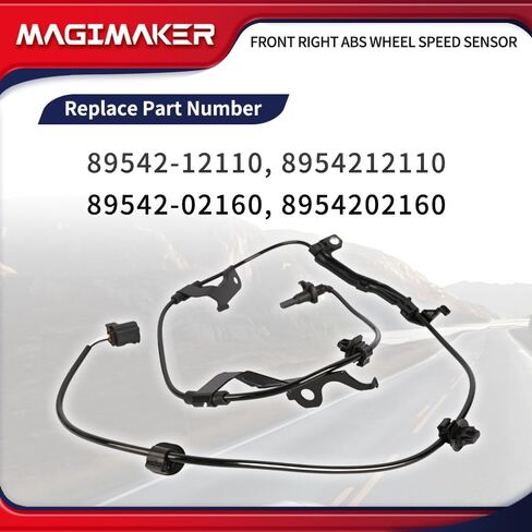 مستشعر سرعة العجلات الأمامية اليسرى ABS متوافق مع Toyota Corolla 2019 2020 2021 2022 استبدال 89543-12110 89543-02160 8954312110 8954302160 in Saudi Arabia