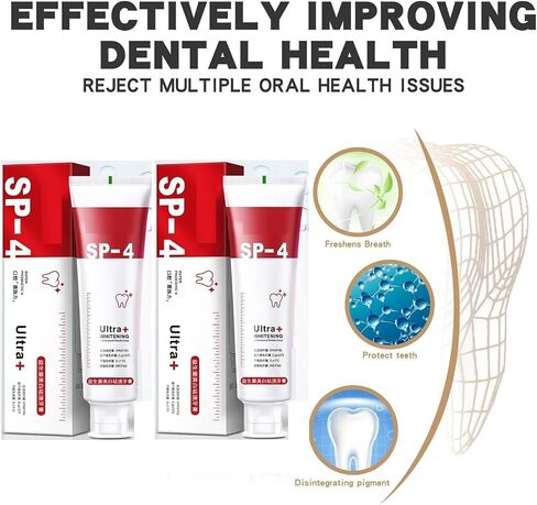 Yayashi Sp-4 Toothpaste, Sp-4 Whitening Toothpaste, Fresh Breath Sp-4 Toothpaste Brightening & Stain Removing Toothpaste, Promotes Healthy Teeth and Gums in Saudi Arabia