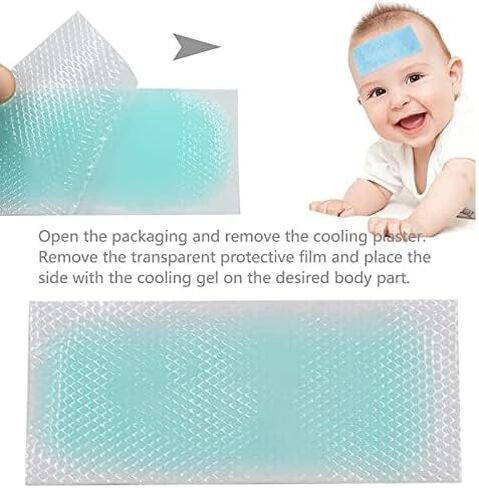 40 Sheets Fever Cooling Gel Patches, Cooling Forehead Strips Cooling Gel Sheet for Baby Kids Children Adult Relieve Headache, Toothache Pain, Drowsiness, Fatigue, Refreshing, Sunstroke in Saudi Arabia