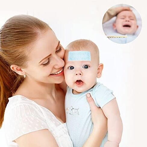 40 Sheets Fever Cooling Gel Patches, Cooling Forehead Strips Cooling Gel Sheet for Baby Kids Children Adult Relieve Headache, Toothache Pain, Drowsiness, Fatigue, Refreshing, Sunstroke in Saudi Arabia