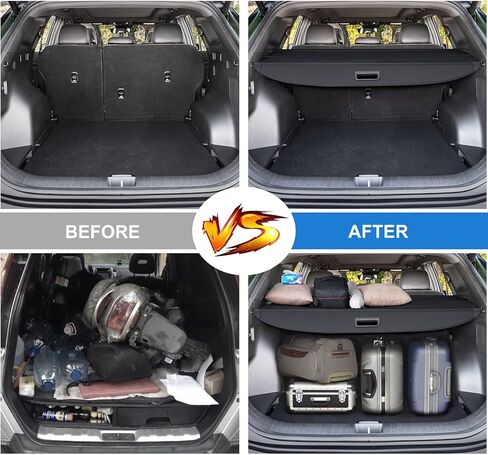 غطاء كارجو من بوردان لسيارة كيا سبورتاج 2023 غطاء أمان خلفي قابل للسحب غطاء حماية للغطاء الخلفي للأمتعة سبورتاج NQ5 مضاد للخاطف (أسود مع ألياف الكربون) in Kuwait