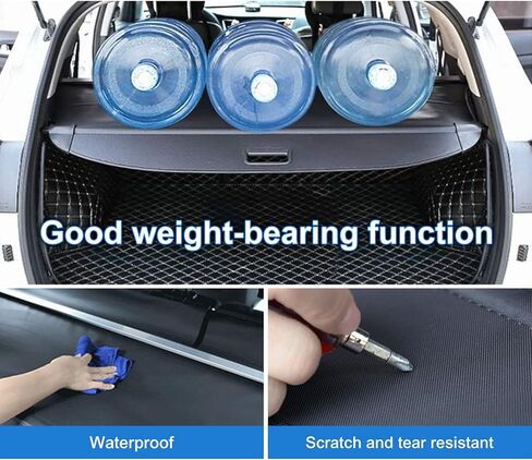 غطاء كارجو من بوردان لسيارة كيا سبورتاج 2023 غطاء أمان خلفي قابل للسحب غطاء حماية للغطاء الخلفي للأمتعة سبورتاج NQ5 مضاد للخاطف (أسود مع ألياف الكربون) in Kuwait